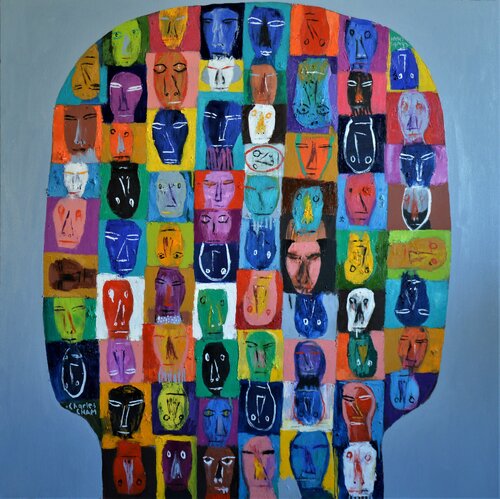 #2814 WE ARE ONE van Charles Cham, Schilderij te koop op Singulart