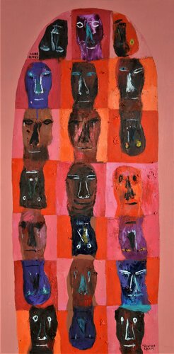 #2819 THE PINK TOWER van Charles Cham, Schilderij te koop op Singulart