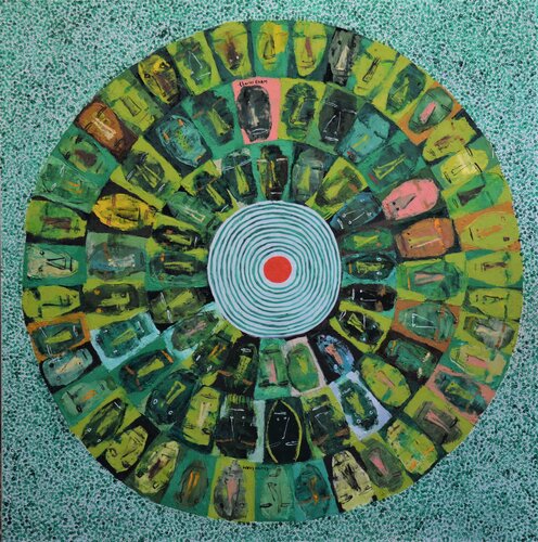 #2973 HEART CHAKRA by Charles Cham, Painting for Sale on Singulart