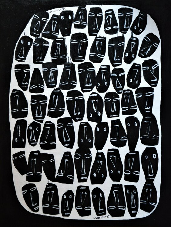 #2810 BLACK ON WHITE ON BLACK Charles Cham