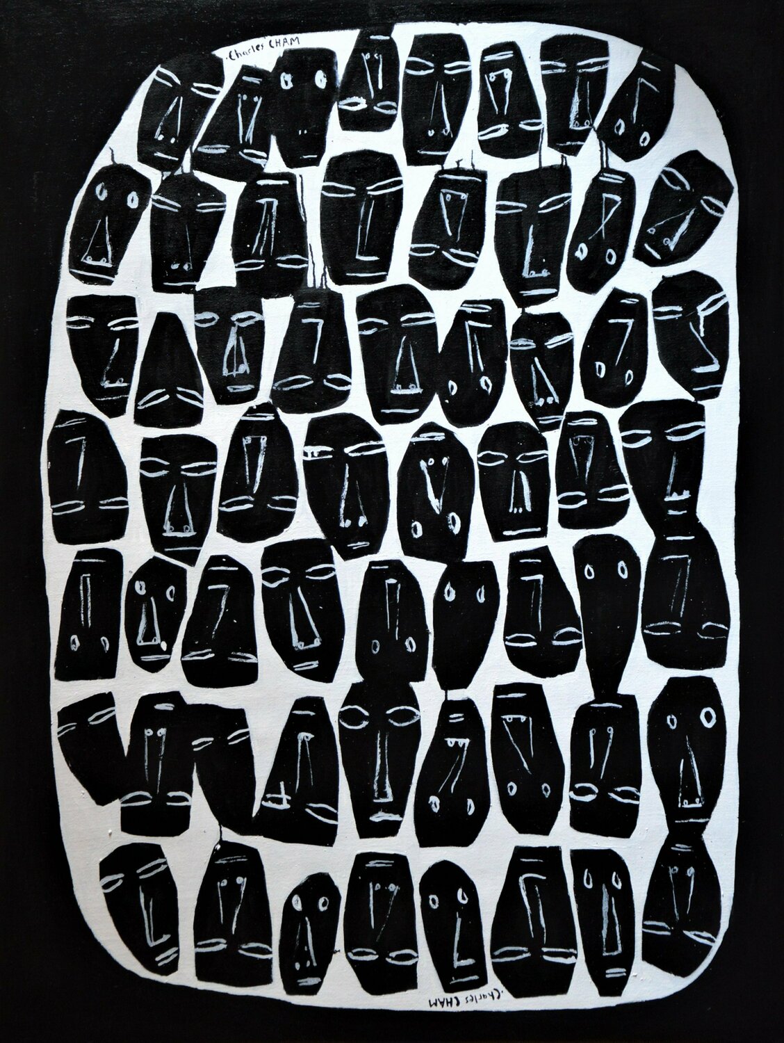 #2810 BLACK ON WHITE ON BLACK Charles Cham