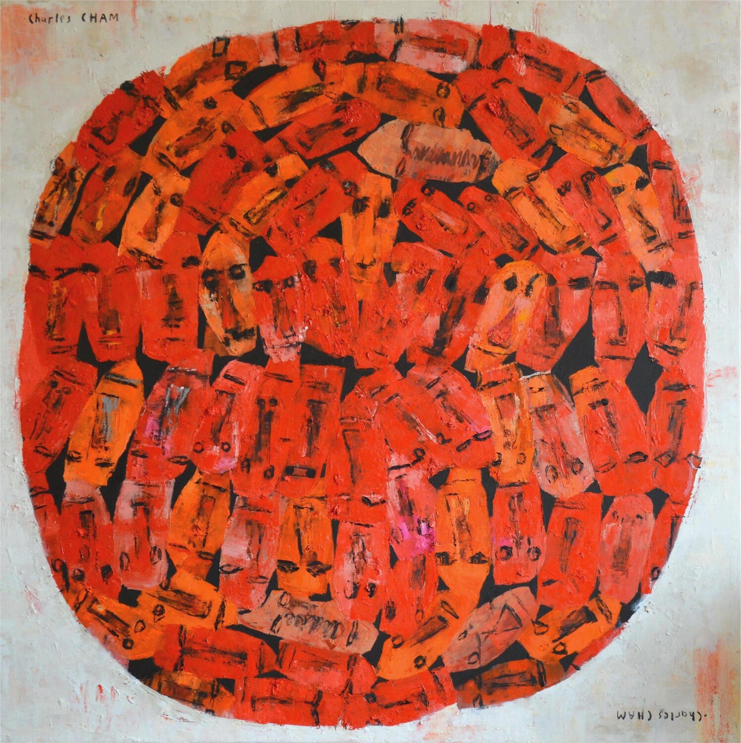 #3092 LAND OF THE RISING SUN Charles Cham Dipinto originale in vendita