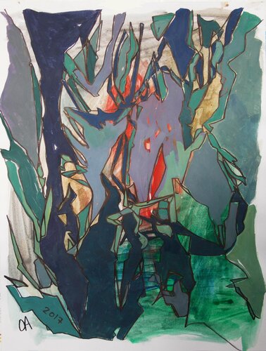 Aquatic by Olga Aleksandrova, Work on Paper for Sale on Singulart