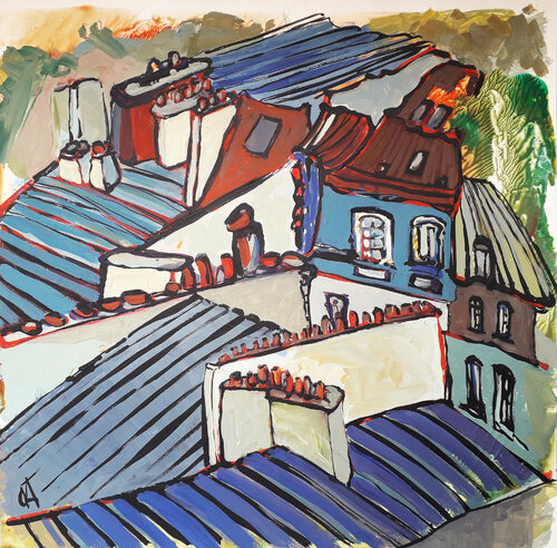 Morning ranges 2 van Olga Aleksandrova, Werk op papier te koop op Singulart