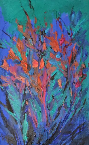 Ephemeris. Night of flickering lights van Olga Aleksandrova, Schilderij te koop op Singulart