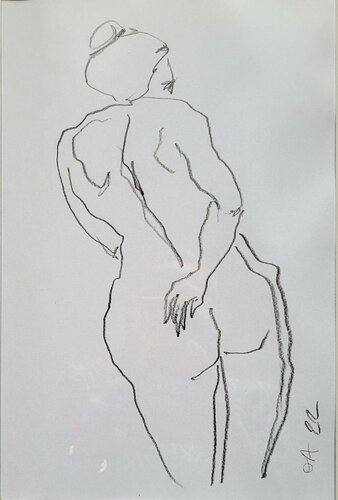 Nude from the back par Olga Aleksandrova, Dessin en vente sur Singulart