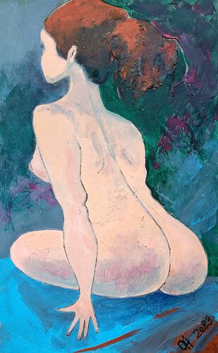 Peach and cherry par Olga Aleksandrova, Peinture en vente sur Singulart