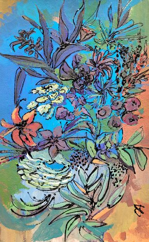 Ephemeris. Azure day de Olga Aleksandrova, Pintura a la venta en Singulart