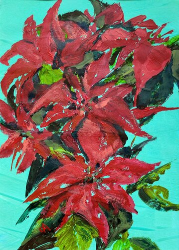 Glowing winter stars von Olga Aleksandrova, Malerei kaufen auf Singulart