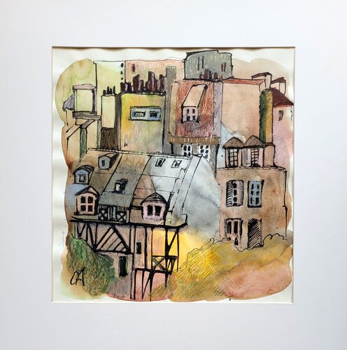 Yellow light by Olga Aleksandrova, Work on Paper for Sale on Singulart