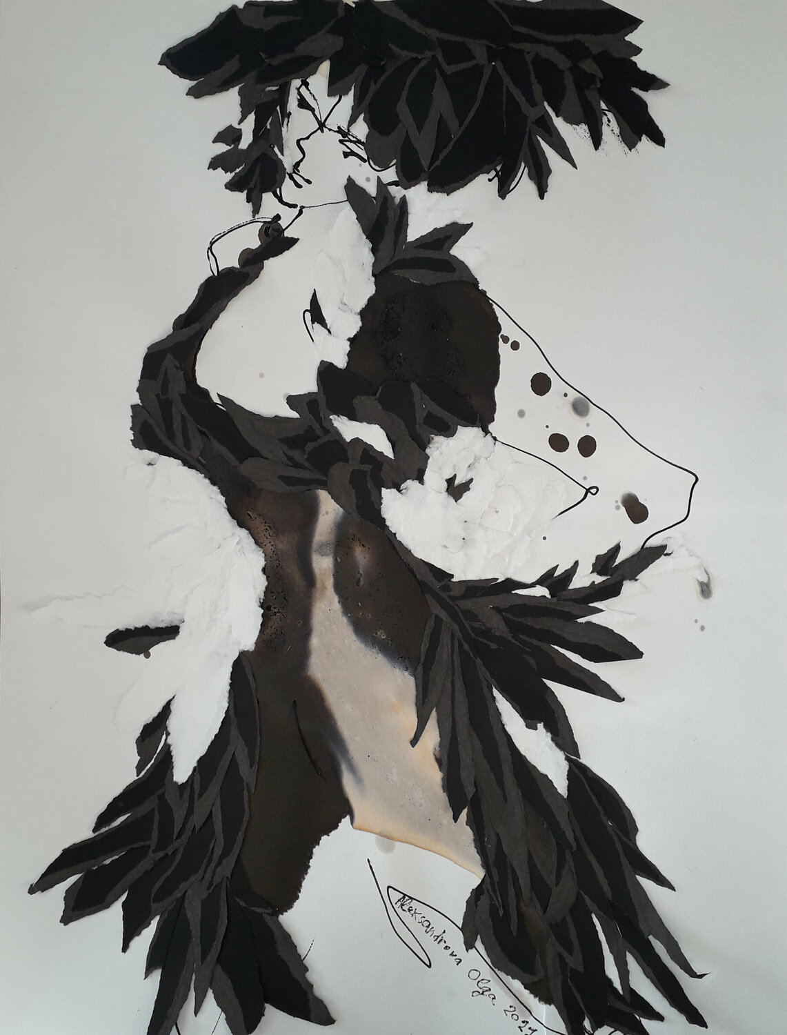 Black Swan. Feathers Olga Aleksandrova