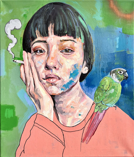 Content In My Solitude by Jonathan Mcafee, Painting for Sale on Singulart