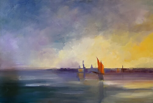 Boat on the Serene Sea Claudia Kusznirczuk