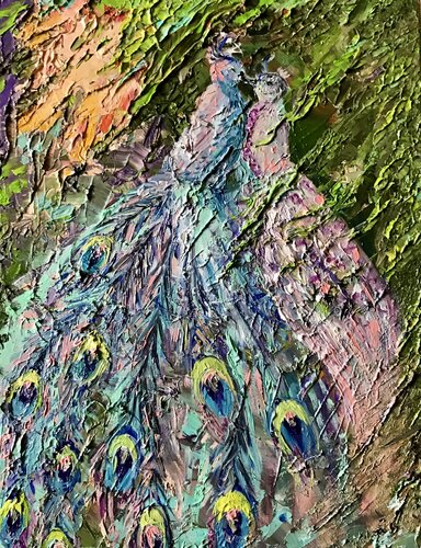 Couple of peacocks von Anna Pavlovich-Naneva, Malerei kaufen auf Singulart
