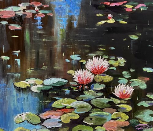 Water lilies von Anna Pavlovich-Naneva, Malerei kaufen auf Singulart