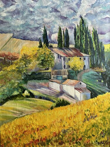 Farm in Tuscany by Anna Pavlovich-Naneva, Painting for Sale on Singulart