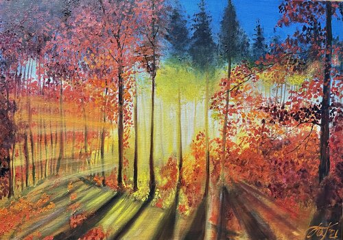 Autumn path von Anna Pavlovich-Naneva, Malerei kaufen auf Singulart