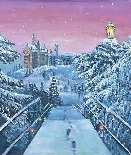 FAIRYTALE CASTLE, NEUSCHWANSTEIN by Anna Pavlovich-Naneva, Painting for Sale on Singulart