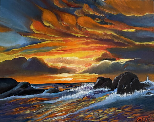 Sunset van Anna Pavlovich-Naneva, Schilderij te koop op Singulart