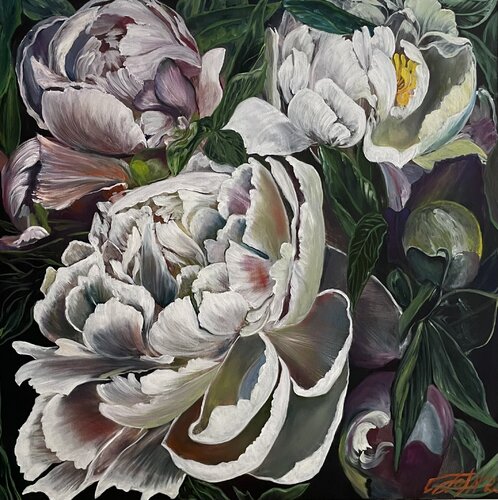 Light peonies von Anna Pavlovich-Naneva, Malerei kaufen auf Singulart