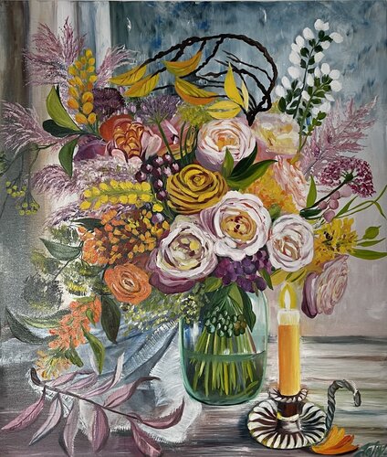 Extravaganza of flowers von Anna Pavlovich-Naneva, Malerei kaufen auf Singulart