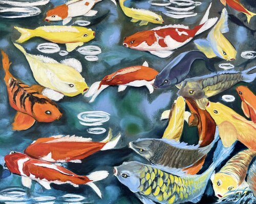 Balinese fish van Anna Pavlovich-Naneva, Schilderij te koop op Singulart