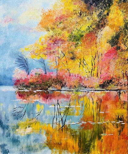 On the lake von Anna Pavlovich-Naneva, Malerei kaufen auf Singulart