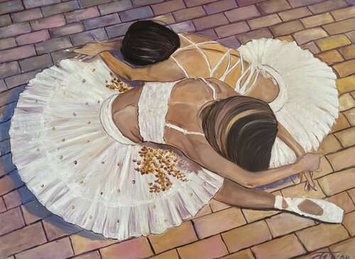 Ballerinas by Anna Pavlovich-Naneva, Painting for Sale on Singulart