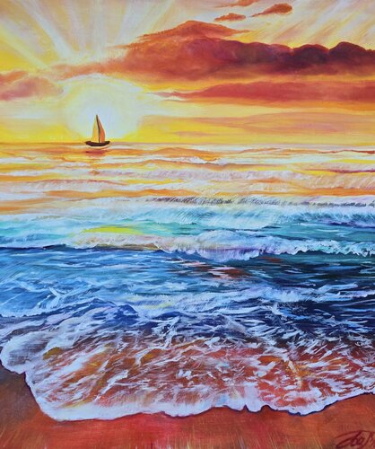 Magical sunset by Anna Pavlovich-Naneva, Painting for Sale on Singulart