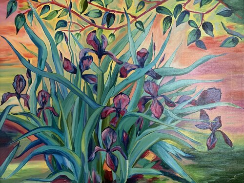 Irises von Anna Pavlovich-Naneva, Malerei kaufen auf Singulart