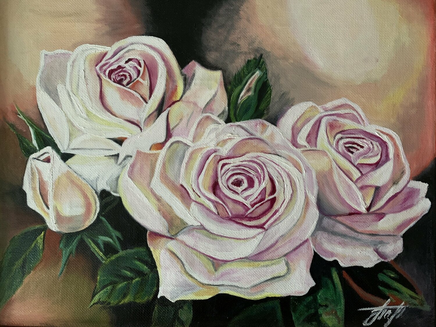 Beige roses Anna Pavlovich-Naneva
