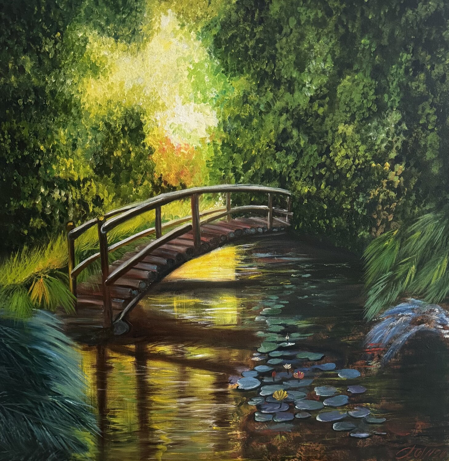 Bridge in forest Anna Pavlovich-Naneva