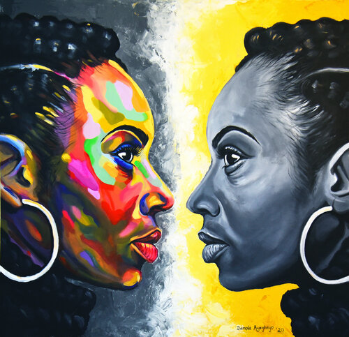 Soulmate 1 par Damola Ayegbayo, Peinture en vente sur Singulart