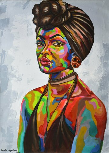 African Girl von Damola Ayegbayo, Malerei kaufen auf Singulart