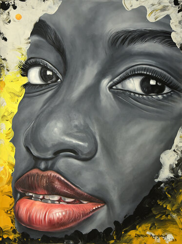 Exqusite Black von Damola Ayegbayo, Malerei kaufen auf Singulart