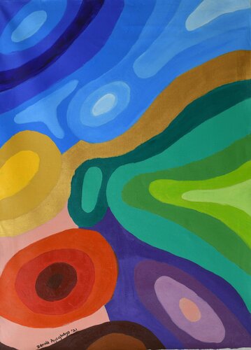 Joy of Existence 2 par Damola Ayegbayo, Peinture en vente sur Singulart