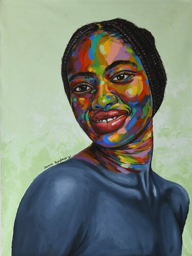 Enìyàn (Human) 4 par Damola Ayegbayo, Peinture en vente sur Singulart