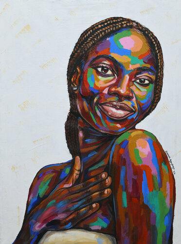 Soulmate 3 by Damola Ayegbayo, Painting for Sale on Singulart
