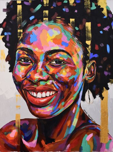 Soulmate 5 by Damola Ayegbayo, Painting for Sale on Singulart