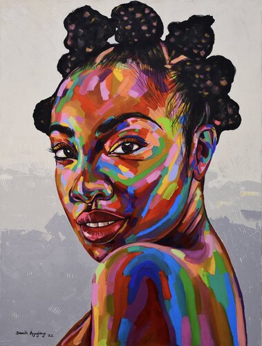 Enìyàn (Human) 4 par Damola Ayegbayo, Peinture en vente sur Singulart