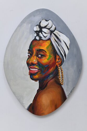 Enìyàn (Human) 7 di Damola Ayegbayo, Pittura in vendita su Singulart