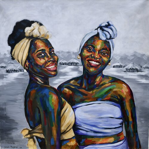 inside the black pot von Damola Ayegbayo, Malerei kaufen auf Singulart