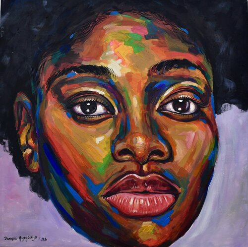 Looking beyond 5 van Damola Ayegbayo, Schilderij te koop op Singulart
