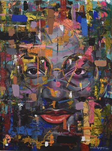 Whispers of the soul par Damola Ayegbayo, Peinture en vente sur Singulart
