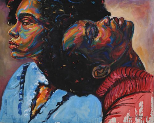 Sisterhood 2 par Damola Ayegbayo, Peinture en vente sur Singulart