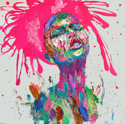 Pink Hair by AGUSIL, Painting for Sale on Singulart