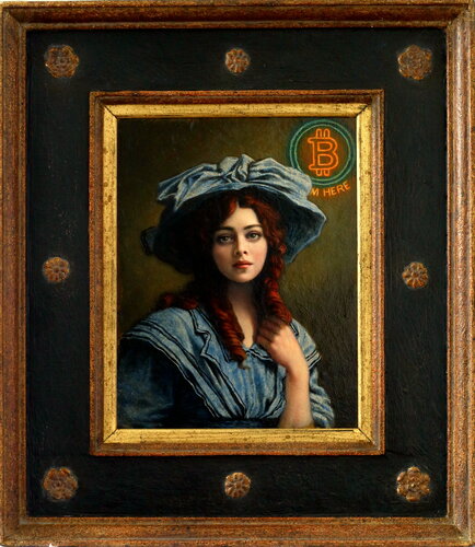 'Bitcoin ATM Here!' di John Afflick, Pittura in vendita su Singulart