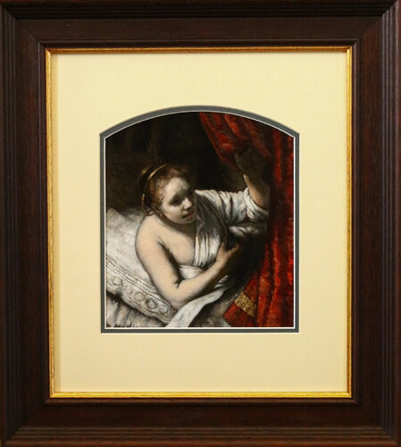 Rembrandt 'Woman In Bed' Study de John Afflick, Obra en papel a la venta en Singulart