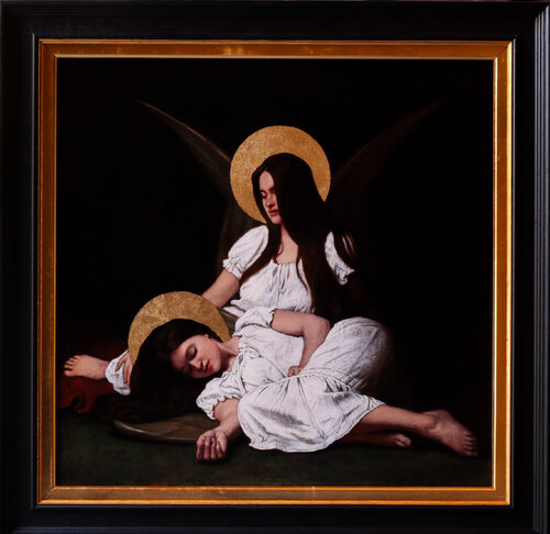 'Two Angels' by John Afflick, Painting for Sale on Singulart