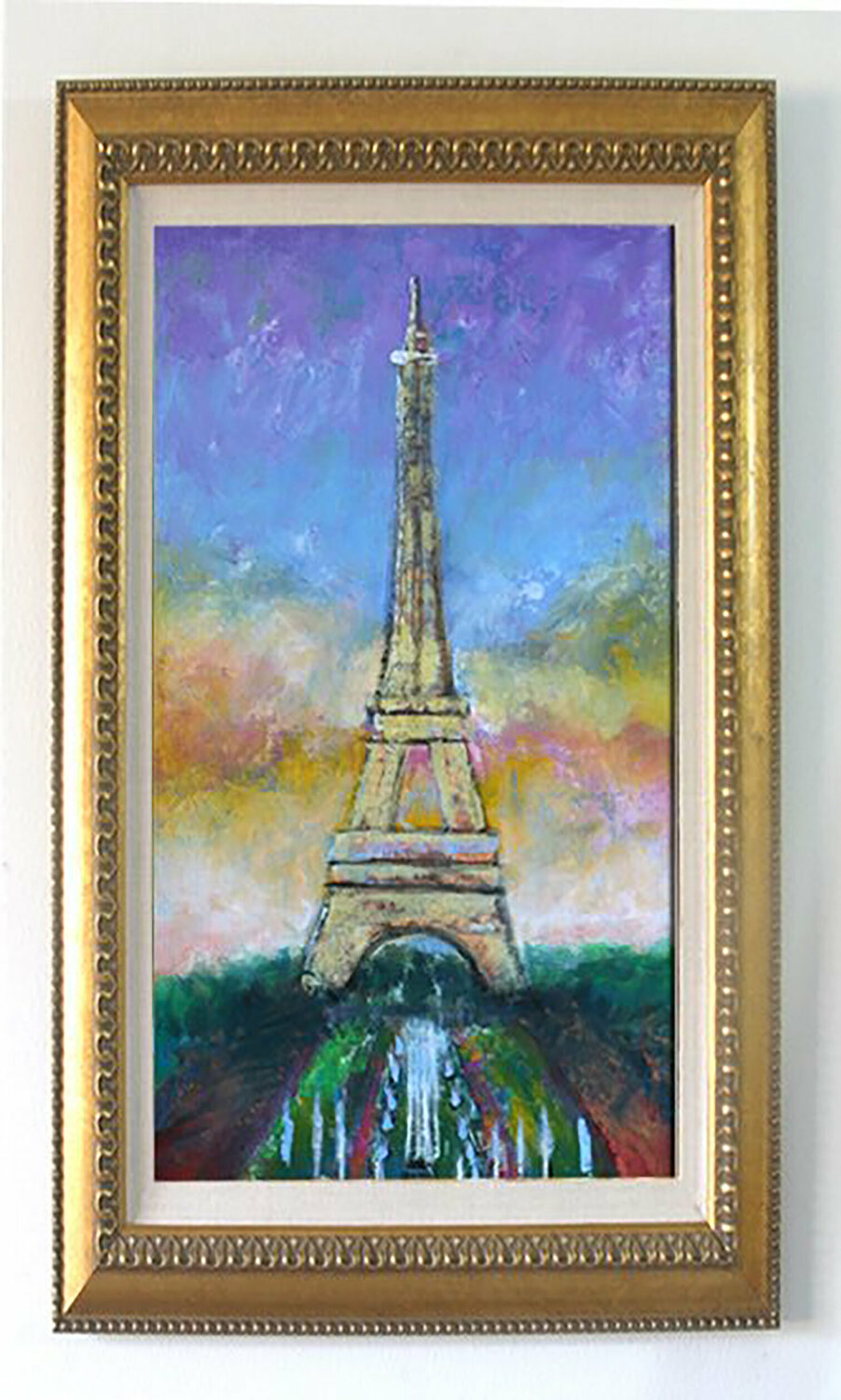 油彩画　8号　Love and peace Vintage Signed Oil On Canvas Floral Still Life Yellow